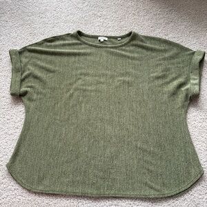 Max Studio London Women’s Short Sleeve Sweater-Like Shirt